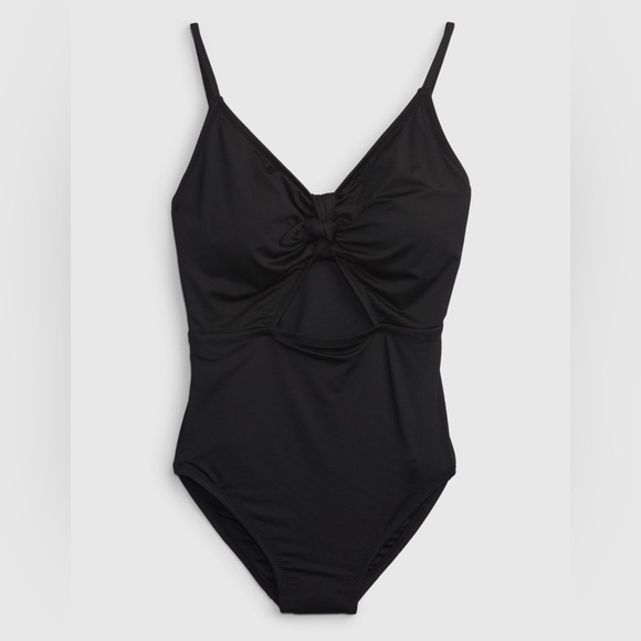 NWT! GAP Black Bunny-Tie Cutout One-Piece Swimsuit - Size XS 🌸 - Picture 3 of 3